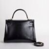 Canada Toronto Kelly 32CM Box Leather CC89 Noir Gold Hardware Gold Hardware