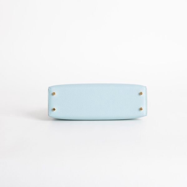 Women’s Cluch Bag Mini Kelly 19CM Epsom Leather U2 Blue Zephyr Gold Hardware