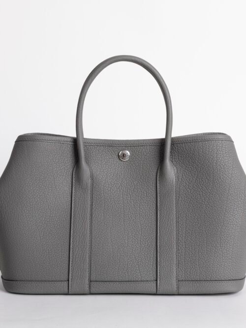 Hermes Bag Price Negonda Leather Garden Party 30CM 0L Gris Meyer Silver Hardware