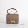 Full Handmade Constance 18CM with Mirror Epsom Leather 18 Etoupe Rose Gold Hardware