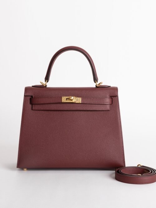 USA Los Angeles Kelly Seller 25CM Epsom Leather CC55 Rouge H Gold Hardware