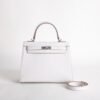 Australia Canberra Kelly Seller 25CM Epsom Leather M4 Gris Pale Silver Hardware