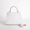 Australia Canberra Kelly Seller 25CM Epsom Leather M4 Gris Pale Silver Hardware