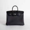 wsxc1735830751779_0 Full Handmade Hermes Birkin Touch 25CM CK89 Noir Togo / Lizard Leather Silver Hardware