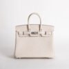 Full Handmade Birkin 25CM Togo Leather CK10 Craie Silver Hardware