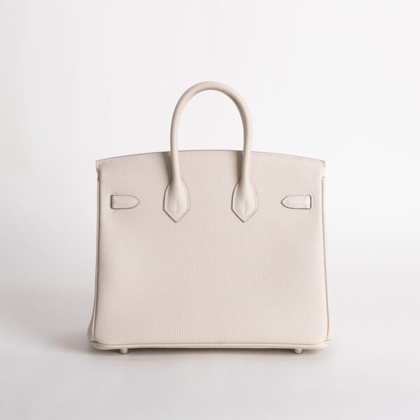 Full Handmade Birkin 25CM Togo Leather CK10 Craie Silver Hardware