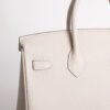 Full Handmade Birkin 25CM Togo Leather CK10 Craie Silver Hardware
