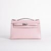 Australia Kelly Pochette 22cm Swift Leather 3Q Rose Sakura Silver Hardware