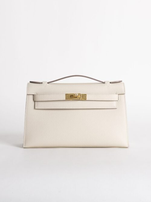 Canada Toronto Kelly Pochette 22cm Epsom Leather CC10 Craie Gold Hardware