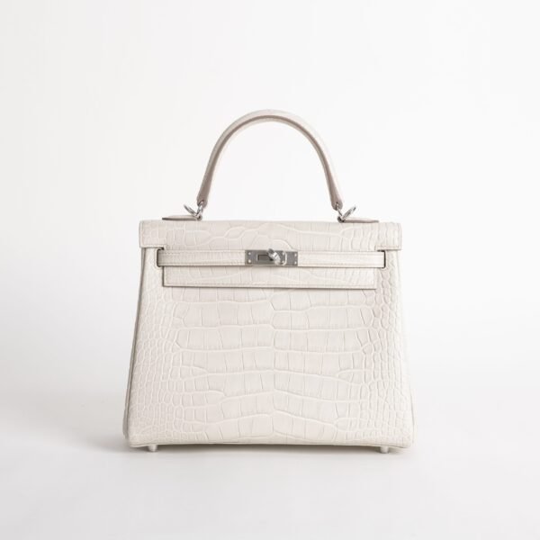 wsxc1736526298151_0-scaled-2 Luxury Handbag Matte Alligator Crocodile Kelly 25CM 8L Beton Silver Hardware