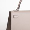 UK London Kelly Sellier 25CM Epsom Leather M8 Gris Asphalt Silver Hardware