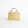 USA New York Mini Kelly 19CM Chevre Leather 2024 New Color Y9 Dore Gold Hardware