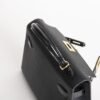Full Handmade Mini Kelly Touch 19CM Epsom / Crocodile Leather CC89 Noir Gold Hardware