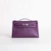 Canada Toronto Hermes Swift Leather Kelly Pochette 22cm P9 Anemone Silver Hardware