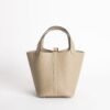 wsxc1740065132330_1-scaled-1 Full Handmade Hermes Picotin Lock 18CM S2 Gris Trench Clemence Leather Gold Hardware