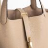 wsxc1740065132330_2 Full Handmade Hermes Picotin Lock 18CM S2 Gris Trench Clemence Leather Gold Hardware
