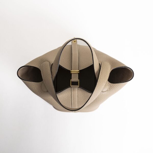 Full Handmade Hermes Picotin Lock 18CM S2 Gris Trench Clemence Leather Gold Hardware