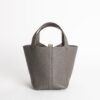 Hermes Bag Images Picotin Lock 18CM Clemence Leather 8F Etain Gold Hardware