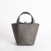 UK London Hermes Picotin Lock 18CM Clemence Leather 8F Etain Silver Hardware