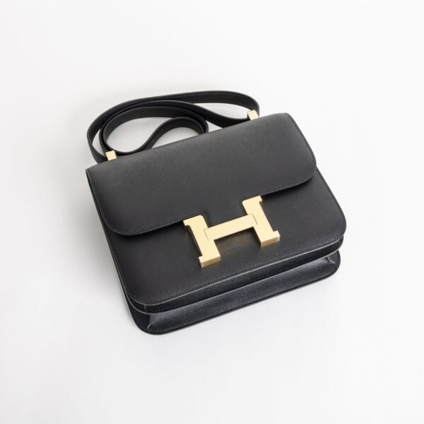 USA Los Angeles Hermes Constance 24CM Epsom Leather 89 Noir Rose Gold Hardware