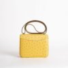Women’s Shoulder Bag Hermes Ostrich Constance 18CM 9D Jaune Amber Gold Hardware