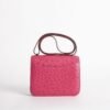 Hermes Bag Price Constance 18CM Ostrich Leather E5 Rose Tyrien Silver Hardware