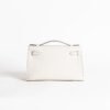 Hermes Evening Bag Kelly Pochette 22cm Swift Leather CC10 Craie Gold Hardware