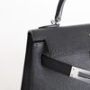Hermes Bag Price Mini Kelly 19CM Epsom Leather CK89 Noir Silver Hardware