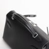 Hermes Bag Price Mini Kelly 19CM Epsom Leather CK89 Noir Silver Hardware