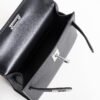 Hermes Bag Price Mini Kelly 19CM Epsom Leather CK89 Noir Silver Hardware