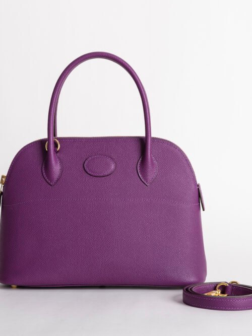 Full Handmade Hermes P9 Anemone Epsom Leather Bolide 27CM Gold Hardware